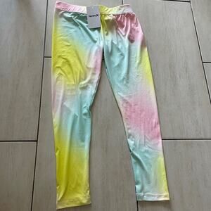 NEW HURLEY RAINBOW OMBRE TIGHTS SZ SMALL KIDS! - 0350